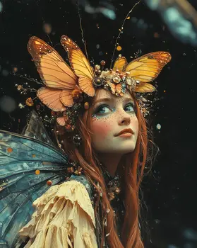 Sparkly Butterfly Fairy - The Fairy Kingdom 8"x10" Art Prints