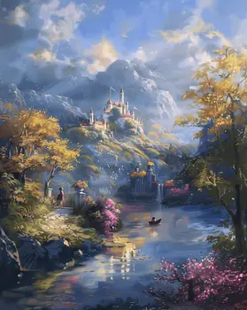 View of Paradise Kingdom - Classic Landscape 8"x10" Art Print