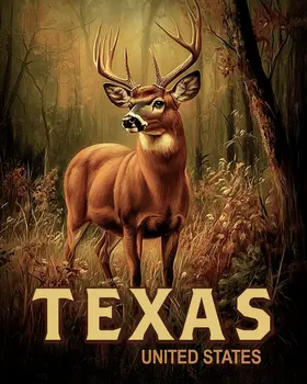 Woodland Buck - Texas Deer Art Prints – 8″x10″ Artwork for 11″x14″ Frame