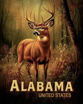 Woodland Buck - Alabama Deer Art Prints – 8″x10″ Artwork for 11″x14″ Frame