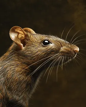 Rat Portrait - Wildlife Art Prints – 8″x10″ Artwork for 11″x14″ Frame