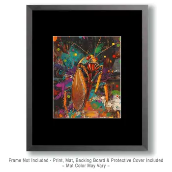 Abstract Cockroach - Wildlife Art Prints – 8″x10″ Artwork for 11″x14″ Frame