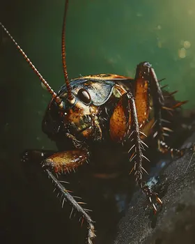 Cockroach Up-Close - Wildlife Art Prints – 8″x10″ Artwork for 11″x14″ Frame