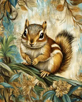 One Cute Chipmunk - Wildlife Art Prints – 8″x10″ Artwork for 11″x14″ Frame