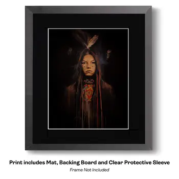 Portrait of Native Woman - Southwestern Art Prints 8"x10" Artwork