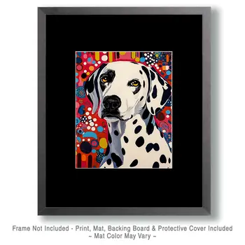 Stylized Dalmatian #2 - Pet Modern Art Prints – 8″x10″ Artwork for 11″x14″ Frame
