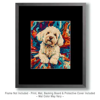 Stylized Komondor #1 - Pet Modern Art Prints – 8″x10″ Artwork for 11″x14″ Frame