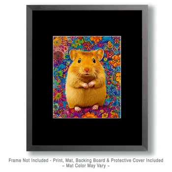 Stylized Hamster #2 - Pet Modern Art Prints – 8″x10″ Artwork for 11″x14″ Frame
