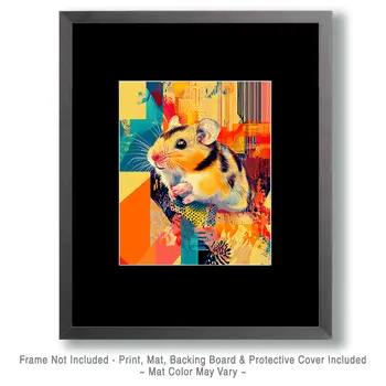 Stylized Hamster #3 - Pet Modern Art Prints – 8″x10″ Artwork for 11″x14″ Frame
