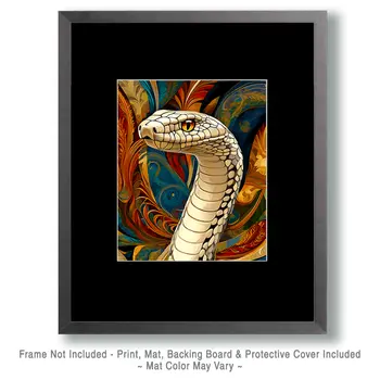 Stylized Snake #1 - Pet Modern Art Prints – 8″x10″ Artwork for 11″x14″ Frame