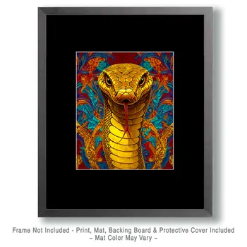 Stylized Snake #2 - Pet Modern Art Prints – 8″x10″ Artwork for 11″x14″ Frame