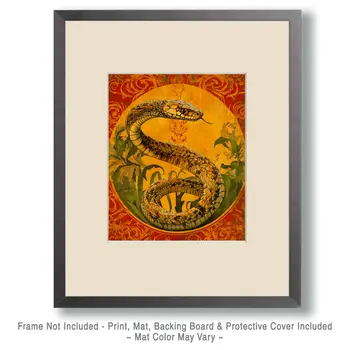 Stylized Snake #5 - Pet Modern Art Prints – 8″x10″ Artwork for 11″x14″ Frame