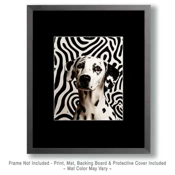 Stylized Dalmatian #1 - Pet Modern Art Prints – 8″x10″ Artwork for 11″x14″ Frame