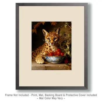Serval - Animal Still Life Art Prints – 8″x10″ Artwork for 11″x14″ Frame
