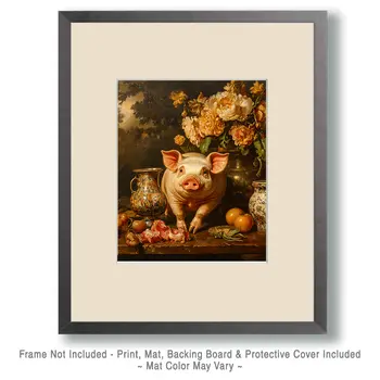 Pot-bellied Pig - Animal Still Life Art Prints – 8″x10″ Artwork for 11″x14″ Frame
