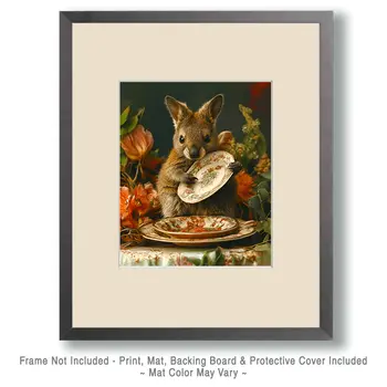 Reckless Wallaby - Animal Still Life Art Prints – 8″x10″ Artwork for 11″x14″ Frame