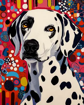 Stylized Dalmatian #2 - Pet Modern Art Prints – 8″x10″ Artwork for 11″x14″ Frame