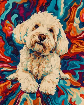 Stylized Komondor #1 - Pet Modern Art Prints – 8″x10″ Artwork for 11″x14″ Frame