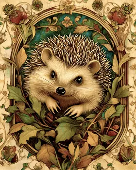 Stylized Hedgehog #1 - Pet Modern Art Prints – 8″x10″ Artwork for 11″x14″ Frame