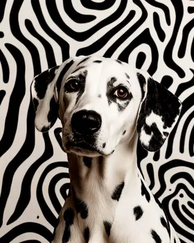 Stylized Dalmatian #1 - Pet Modern Art Prints – 8″x10″ Artwork for 11″x14″ Frame