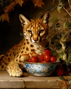 Serval - Animal Still Life Art Prints – 8″x10″ Artwork for 11″x14″ Frame