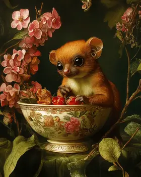 Kinkajou - Animal Still Life Art Prints – 8″x10″ Artwork for 11″x14″ Frame