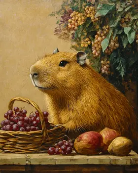 Capybara - Animal Still Life Art Prints – 8″x10″ Artwork for 11″x14″ Frame