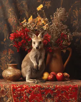 Wallaby - Animal Still Life Art Prints – 8″x10″ Artwork for 11″x14″ Frame
