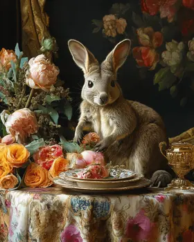 Curious Wallaby - Animal Still Life Art Prints – 8″x10″ Artwork for 11″x14″ Frame