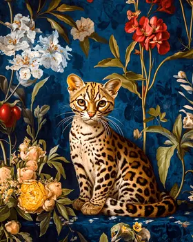 Ocelot - Animal Still Life Art Prints – 8″x10″ Artwork for 11″x14″ Frame