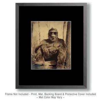 Bigfoot in Sunglasses - Cryptids  8"10" Artwork for 11"x12" Frame