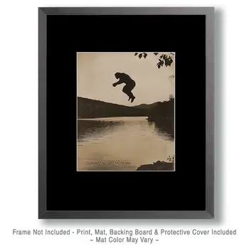 Jumping Bigfoot -  Lake Michigan Art Prints – 8″x10″ Artwork for 11″x14″ Frame