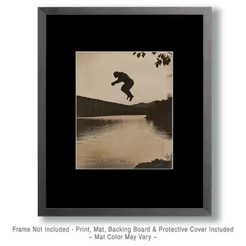 Jumping Bigfoot - Shasta Lake California Art Prints – 8″x10″ Artwork for 11″x14″ Frame