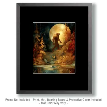 Bigfoot Wandering Art Print - 8"x10" Artwork