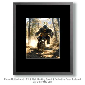 They Warned Me But... Bigfoot Art Print - 8"x10" Artwork