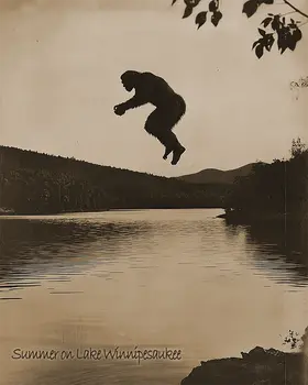 Jumping Bigfoot - Lake Winnipesaukee New Hampshire Art Prints – 8″x10″ Artwork for 11″x14″ Frame