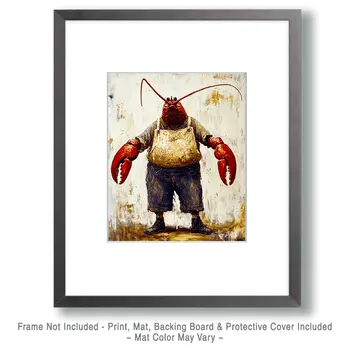Nor'eastern Lobsterman - Coastal Art Prints - 8"x10" Artwork