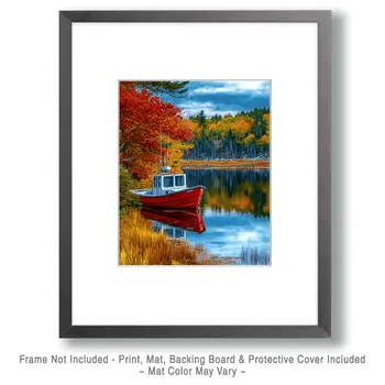 Moored for the Evening - Coastal Art Prints - 8"x10" Artwork