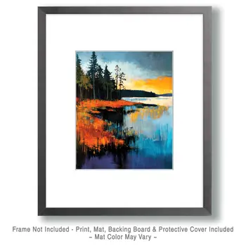 Evening Estuary - Coastal Art Prints - 8"x10" Artwork