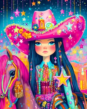 Cowgirl Pop #3 - American West Art Prints