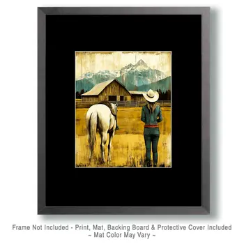 Vintage Cowgirl End of Trail - American West Art Prints