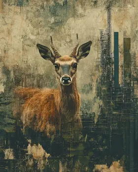 Dystopian Deer Art Prints - 8"x10" Artwork