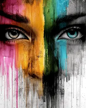 Dystopian Face Art Prints - 8"x10" Artwork
