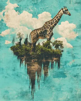 Dystopian Giraffe Art Prints - 8"x10" Artwork