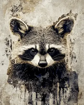 Dystopian Raccoon Art Prints - 8"x10" Artwork