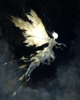 Dark Fairy Art Print - Fairies 8"x10" Artwork