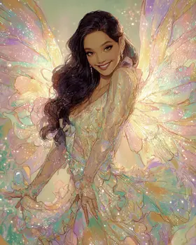 Lovely Fairy Art Print - Fairies 8"x10" Artwork