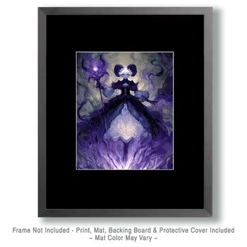 Purple Fire Fairy Art Print - Fairies 8"x10" Artwork