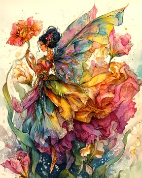 Island Flower Fairy Art Print - Fairies 8"x10" Artwork