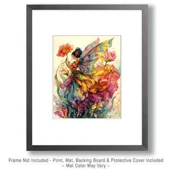 Island Flower Fairy Art Print - Fairies 8"x10" Artwork